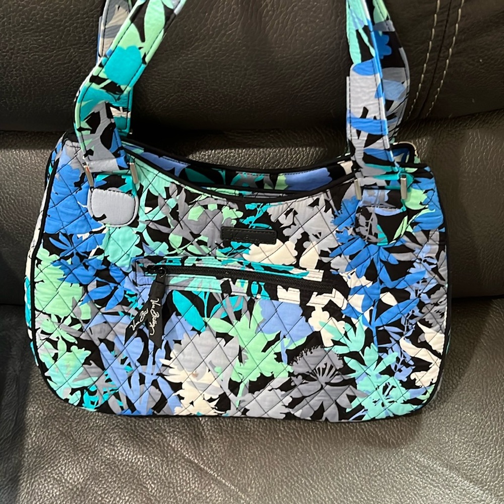 Vera Bradley camo cat floral triple compartment handbag